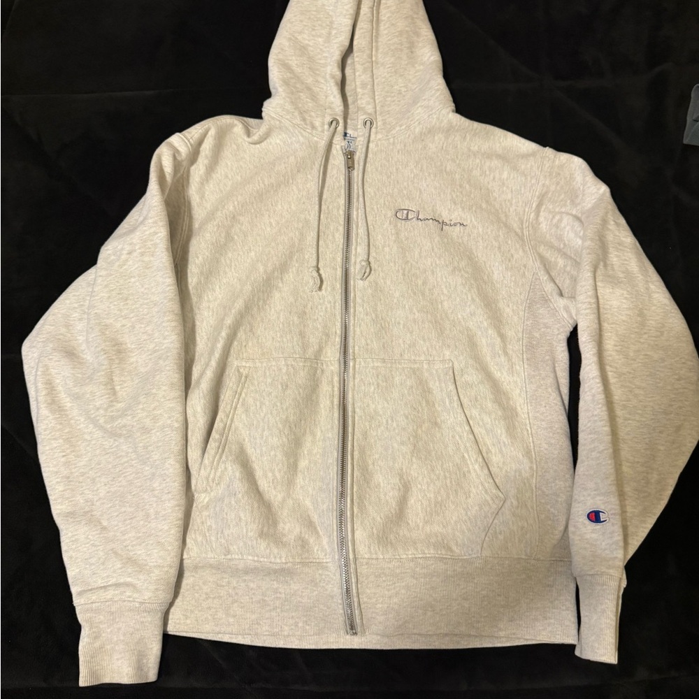 Champion Light Gray Reverse Weave Hoodie